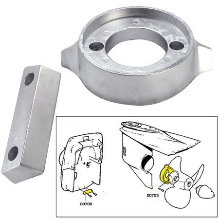 TECNOSEAL Anode Kit w/Hardware - Volvo 290 - Aluminum 20705AL